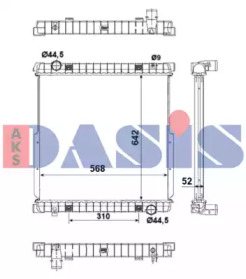 AKS DASIS 400044n -  Радиатор, охлаждение двигателя